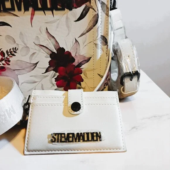 Steve Madden Bevelyn Floral White/Multi Satchel DT625665 NWT - Picture 5 of 11